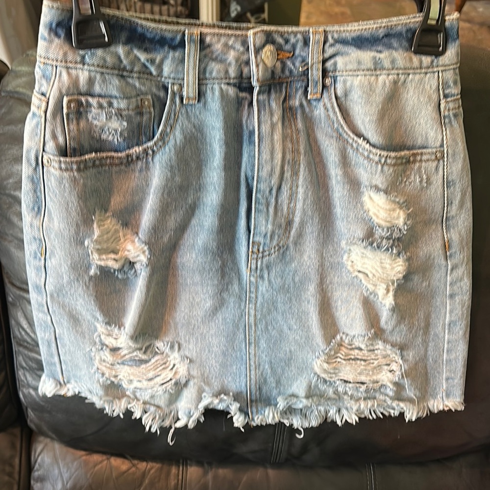 Forever 21 Blue Mini Skirt Casual Night Out